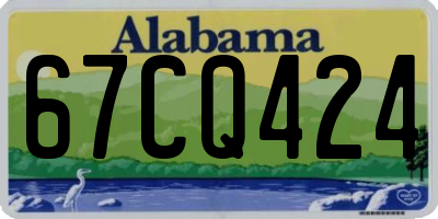 AL license plate 67CQ424