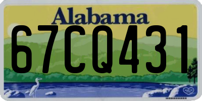 AL license plate 67CQ431