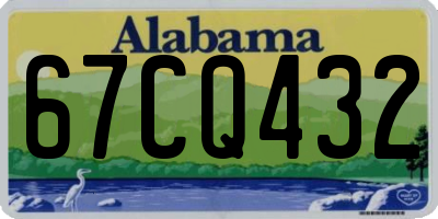AL license plate 67CQ432