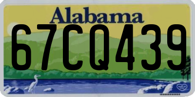 AL license plate 67CQ439