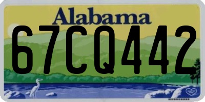 AL license plate 67CQ442