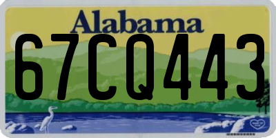 AL license plate 67CQ443