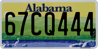AL license plate 67CQ444