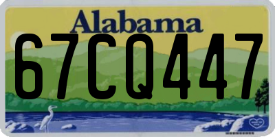 AL license plate 67CQ447