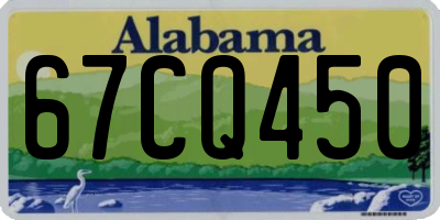 AL license plate 67CQ450