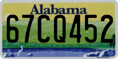 AL license plate 67CQ452