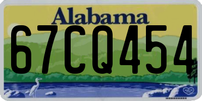 AL license plate 67CQ454