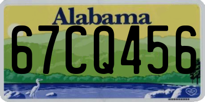 AL license plate 67CQ456
