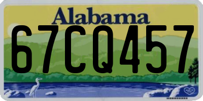AL license plate 67CQ457