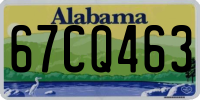 AL license plate 67CQ463
