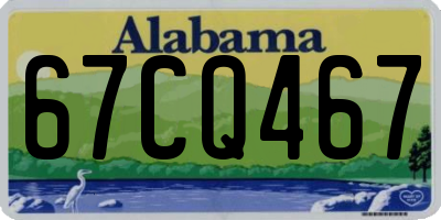 AL license plate 67CQ467