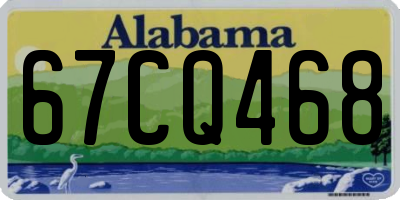 AL license plate 67CQ468