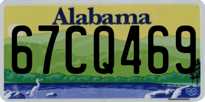 AL license plate 67CQ469