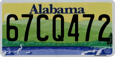 AL license plate 67CQ472