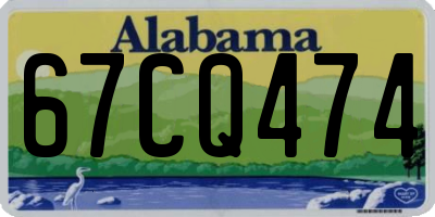 AL license plate 67CQ474