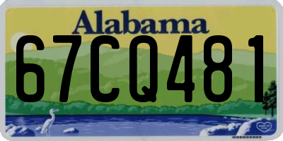 AL license plate 67CQ481