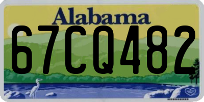AL license plate 67CQ482