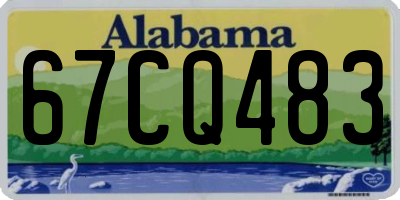 AL license plate 67CQ483
