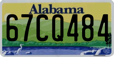 AL license plate 67CQ484