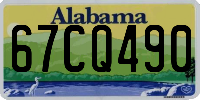AL license plate 67CQ490