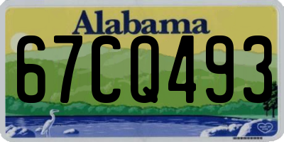 AL license plate 67CQ493