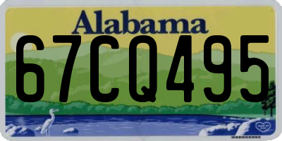 AL license plate 67CQ495