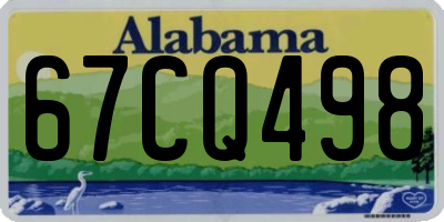 AL license plate 67CQ498