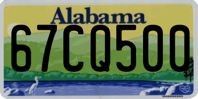 AL license plate 67CQ500