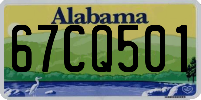 AL license plate 67CQ501