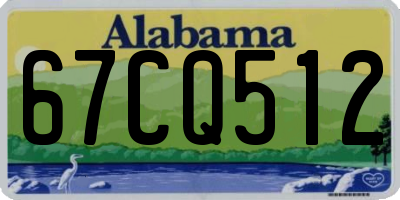 AL license plate 67CQ512