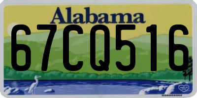AL license plate 67CQ516