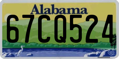 AL license plate 67CQ524