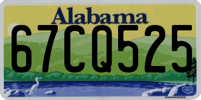 AL license plate 67CQ525