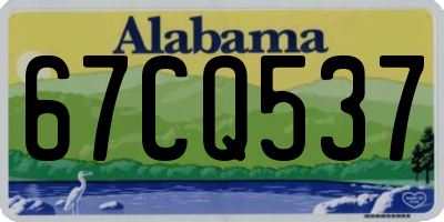 AL license plate 67CQ537