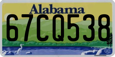 AL license plate 67CQ538