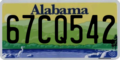 AL license plate 67CQ542
