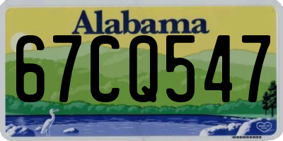 AL license plate 67CQ547