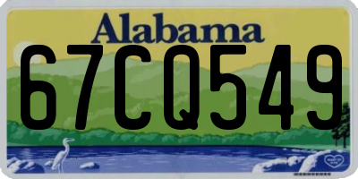 AL license plate 67CQ549