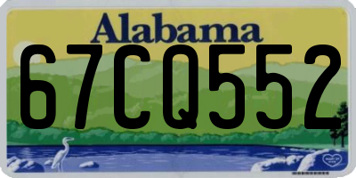AL license plate 67CQ552