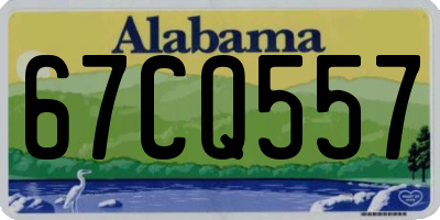 AL license plate 67CQ557