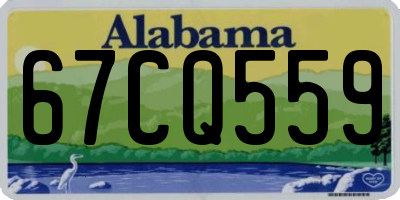 AL license plate 67CQ559