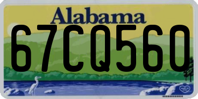 AL license plate 67CQ560