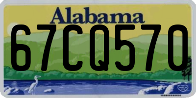 AL license plate 67CQ570