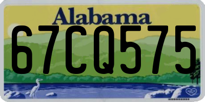 AL license plate 67CQ575