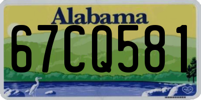 AL license plate 67CQ581