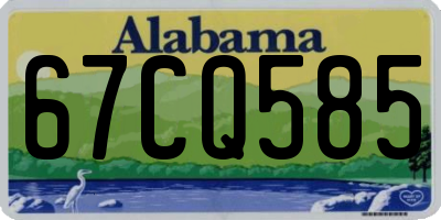 AL license plate 67CQ585