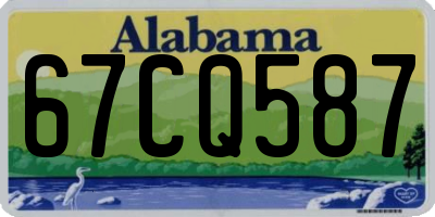 AL license plate 67CQ587