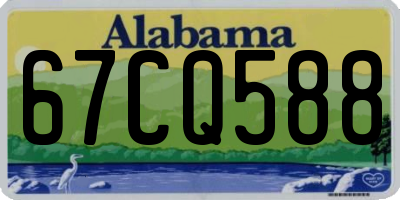 AL license plate 67CQ588