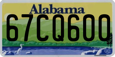 AL license plate 67CQ600