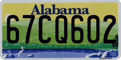 AL license plate 67CQ602